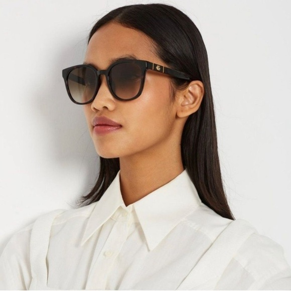 New🔥🔥 - GUCCI GG0631S ROUNDED MARMONT LOGO SUNGLASSES IN BLACK - Picture 10 of 15